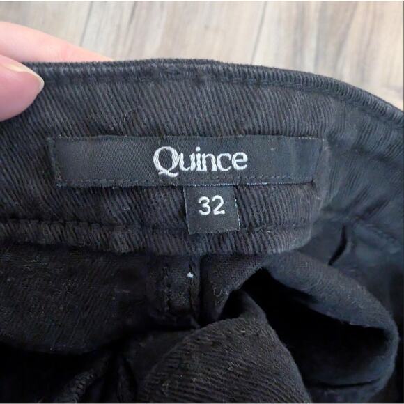Quince Bella Stretch Wide Leg Jeans in Size 32 Black Y2K Denim Stovepipe Casual - Picture 5 of 6